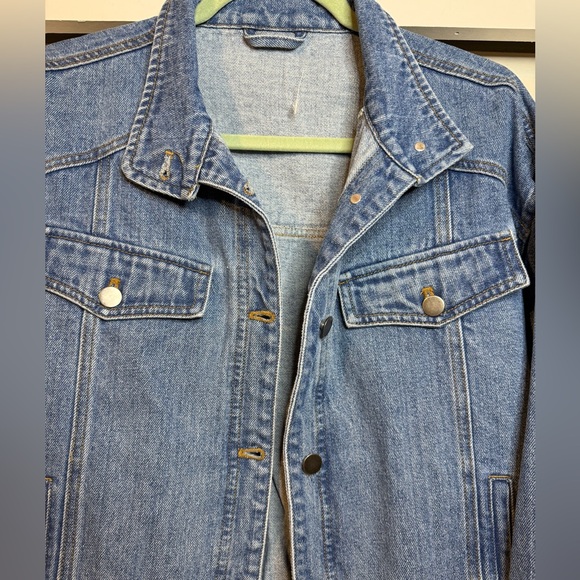 Denim Jean Jacket with Delicate Chains Detail in Sleeves and Back - Picture 8 of 11